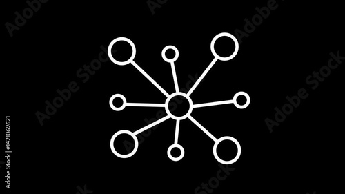 Business, Technology, Internet and network concept animation on a black background.