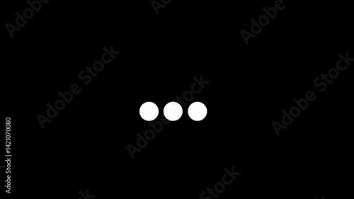 Message chat typing icon animation on a black background.
