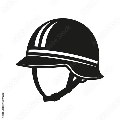 Military Helmet Silhouette Vector
