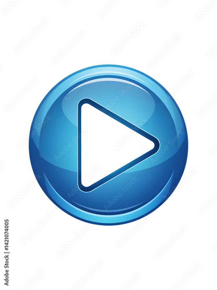 Digital Play Button: A vibrant, glossy blue play button, ready to initiate action with its iconic triangle symbol. Symbolizing beginning, start and content. Digital Play Button: A vibrant, glossy blue play button, ready to initiate action with its iconic triangle symbol. Symbolizing beginning, start and content.