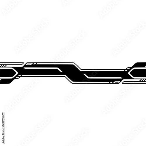 Futuristic Geometric Lower Third Overlay, Minimalist Design