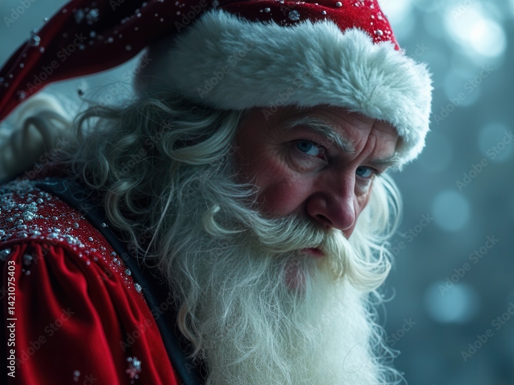 Dangerous, mysterious and evil Santa Claus.