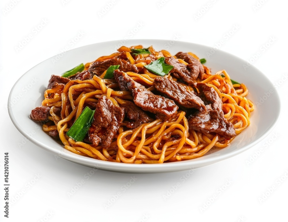 Beef and noodle dish Beef and noodle dish