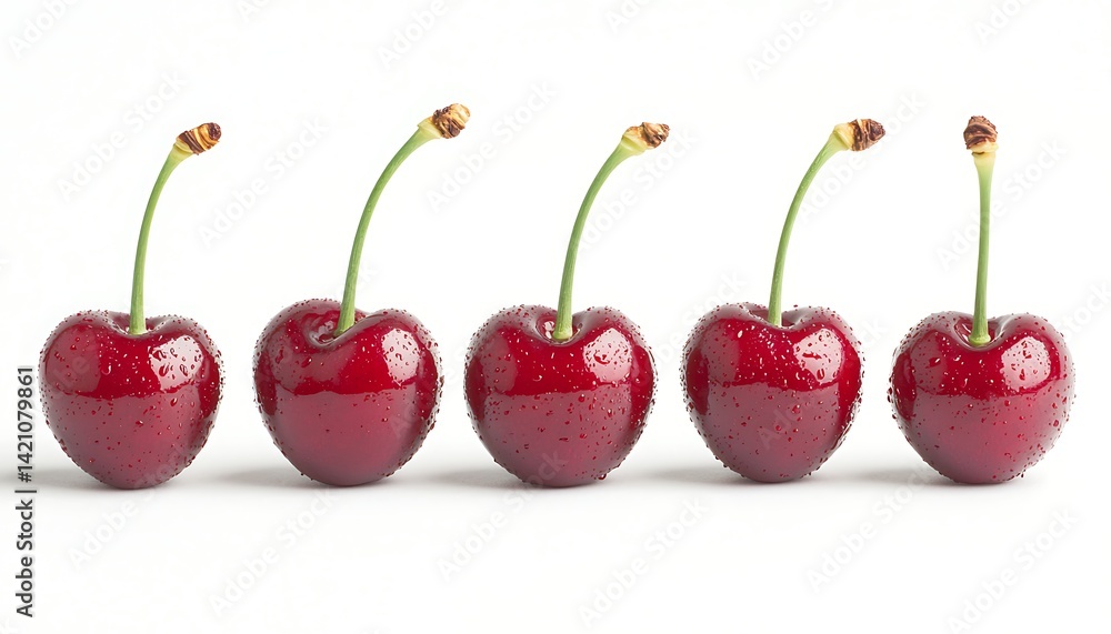 Fresh Cherries on White Fresh Cherries on White
