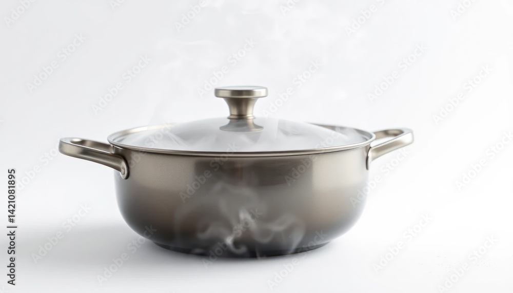Steaming Pot on White Steaming Pot on White