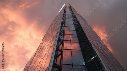 Wallpaper Mural Skyscraper at sunset Torontodigital.ca