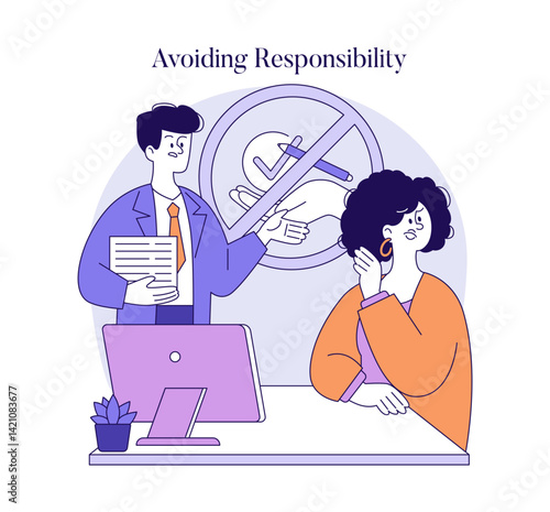 Permissive Parenting Style. Flat Vector Illustration