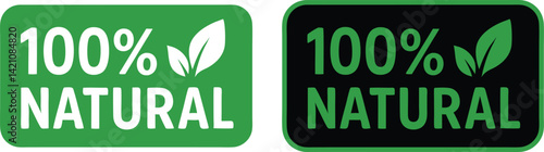 100 percent natural label set