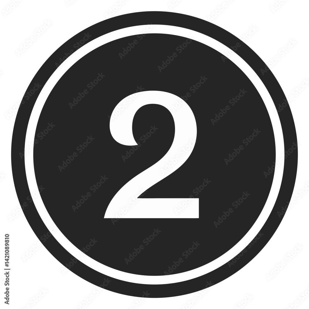 Number 2 Vector Illustration Design Number 2 Vector Illustration Design
