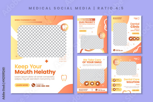 Dental clinic instagram post template