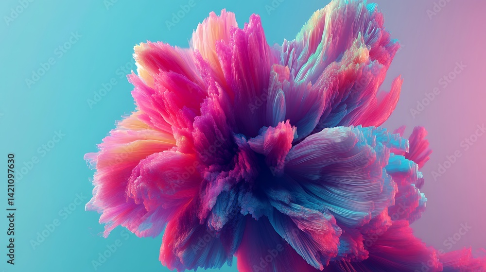 Abstract Colorful Cloud Explosion
