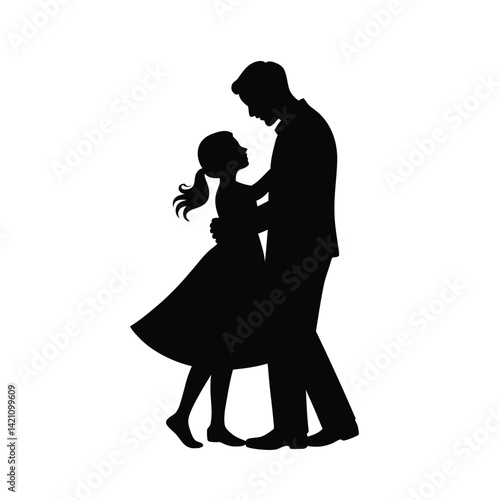 Father and Daughter Dance Silhouette