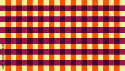 Soft gingham wallpaper designs enhance backgrounds with sunset tones and a timeless charm.