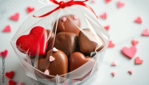 Sweet hearts in clear package