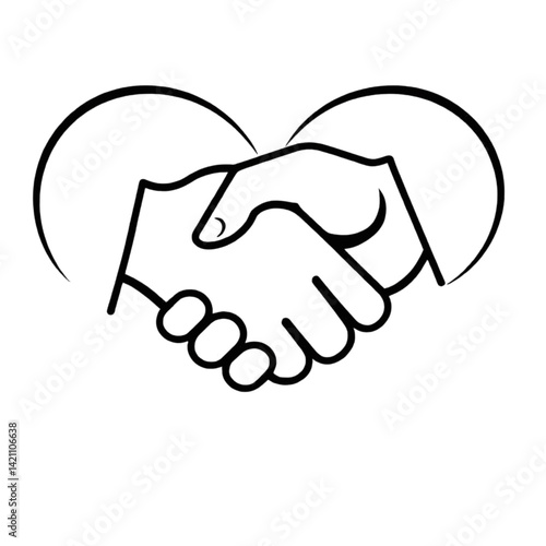 handshake icon vector illustration