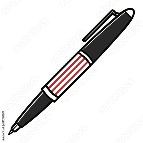 American Flag Pen Isolated PNG Perfect for Patriotic Designs & Projects