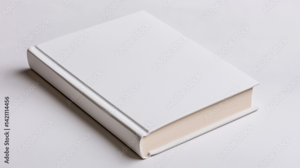 A plain white book rests on a light surface, symbolizing potential, creativity, and the power of storytelling. A plain white book rests on a light surface, symbolizing potential, creativity, and the power of storytelling.