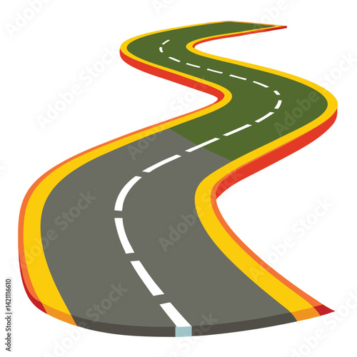 bending road vector