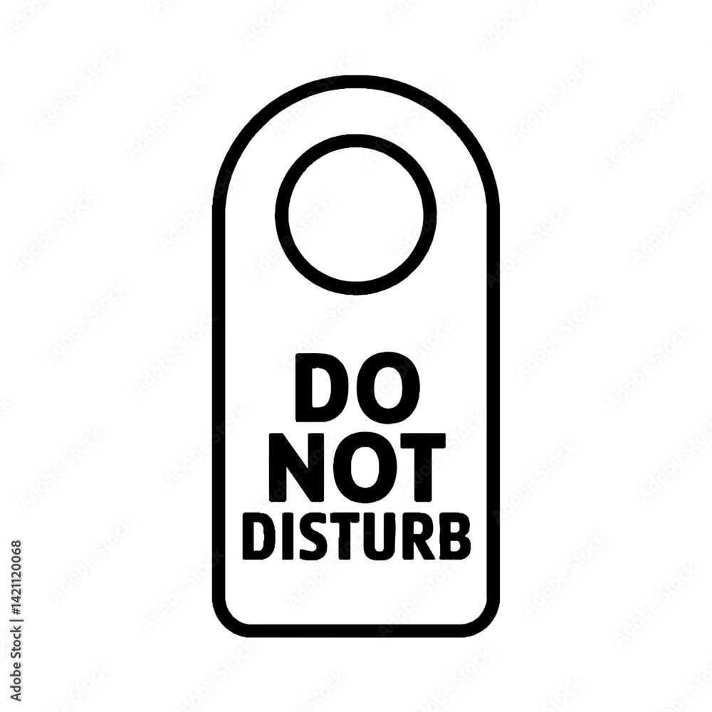 Door Hanger Do Not Disturb Vector Icon Illustration on a transparent background, Door Hanger Do Not Disturb Icon Door Hanger Do Not Disturb Vector Icon Illustration on a transparent background, Door Hanger Do Not Disturb Icon
