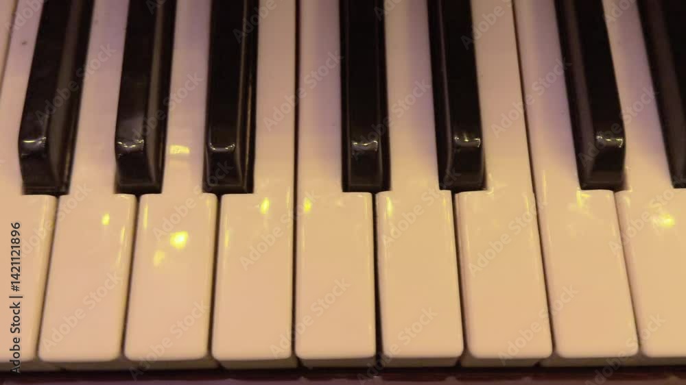 close-up of classical piano keys close-up of classical piano keys