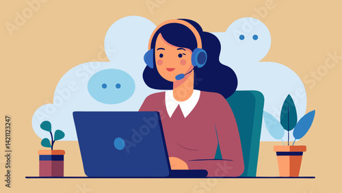 Female hotline operator icon featuring headset and microphone in an editable vector style ideal for customer support illustrations, call center branding, and service apps