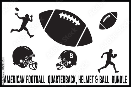 Football QB, Helmet & Ball Bundle