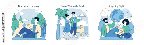 Feel Good Moments. Flat Vector Illustration