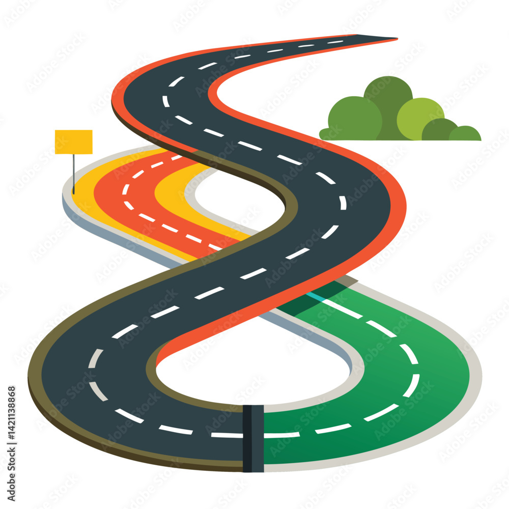 bending road vector bending road vector