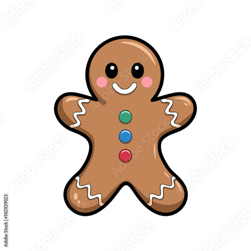 Cute Gingerbread Vector Design