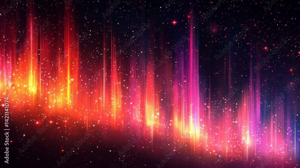 Fototapeta premium a colorful abstract background with stars and lines