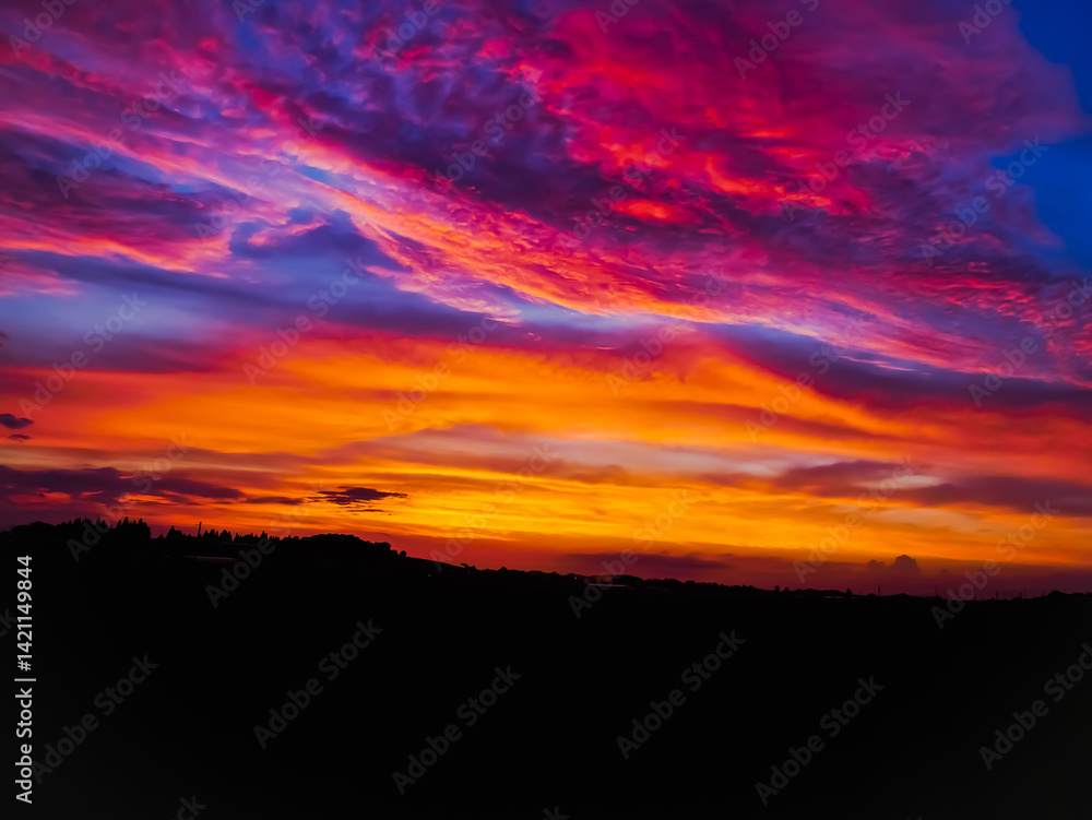 Fototapeta premium sunset in the mountains