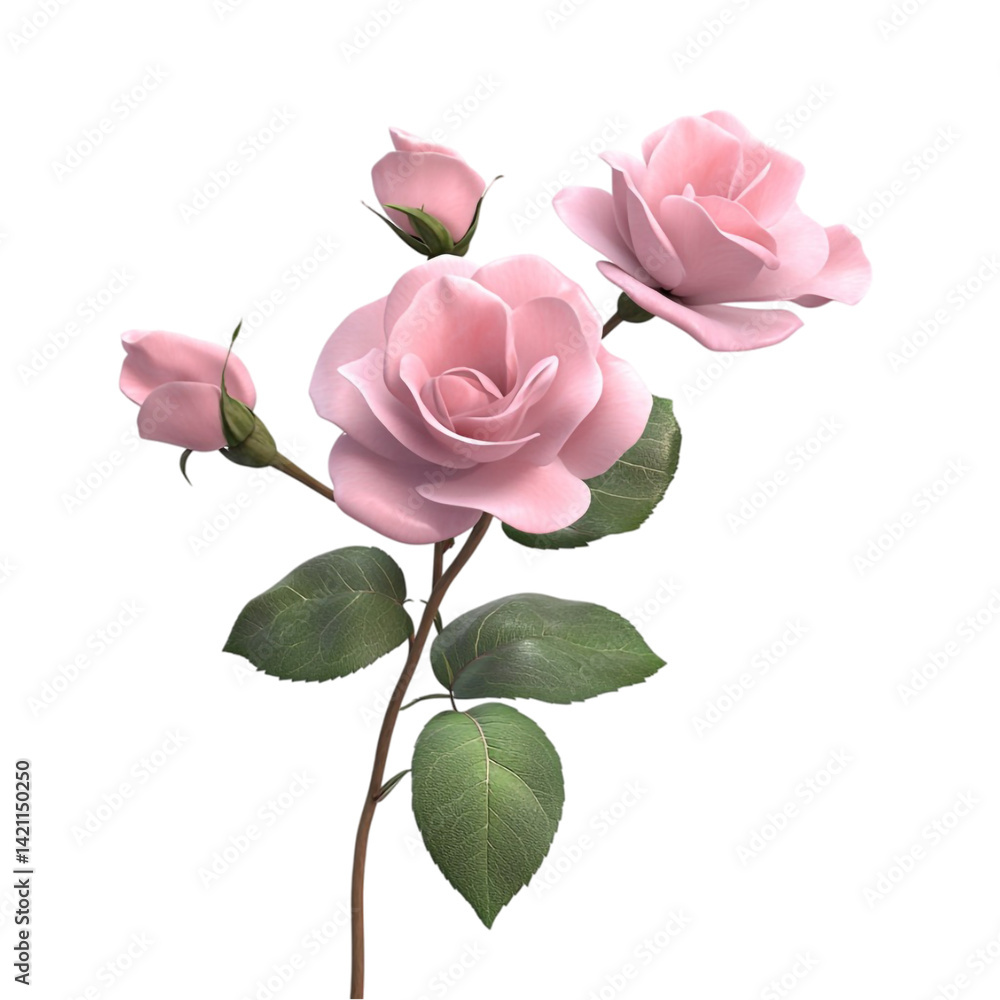 Obraz premium Pink roses floral art abstract background design