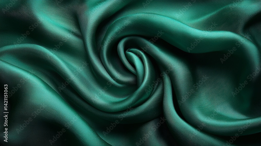 Obraz premium A close up shot of a dark green fabric