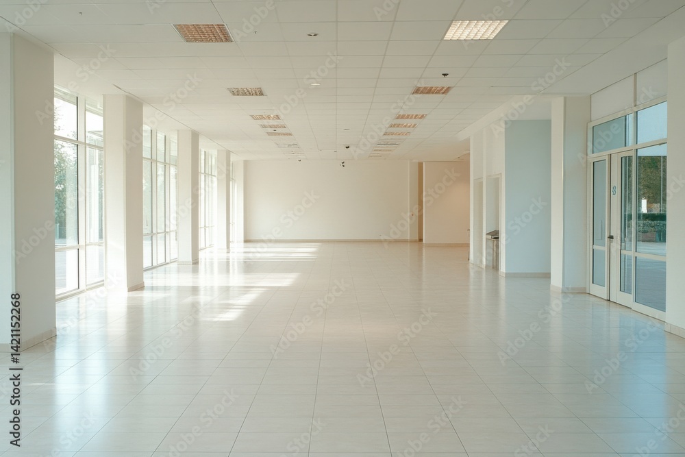 custom made wallpaper toronto digitalBright and spacious empty interior of a commercial building with large windows letting in natural light