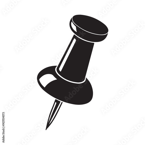 push pin vector isolated on white