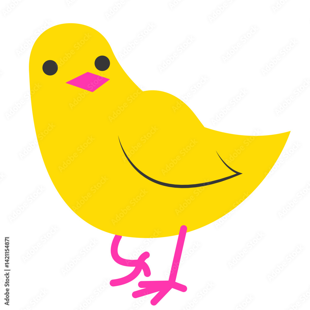 Cute yellow bird cartoon in flat style, ideal for kids, educational designs, and fun projects. Cute yellow bird cartoon in flat style, ideal for kids, educational designs, and fun projects.