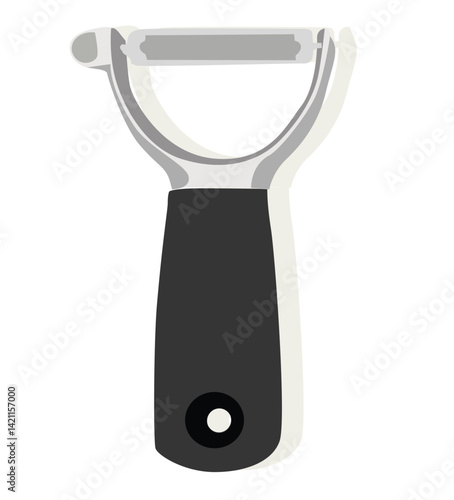 vegetable and fruit skin peeler vector illustration