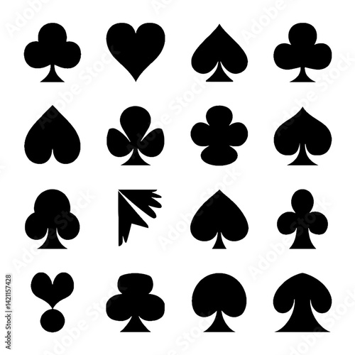 Card Suits SVG on a transparent background