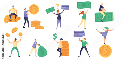 Money Moves Playful Illustrations of Financial Activities