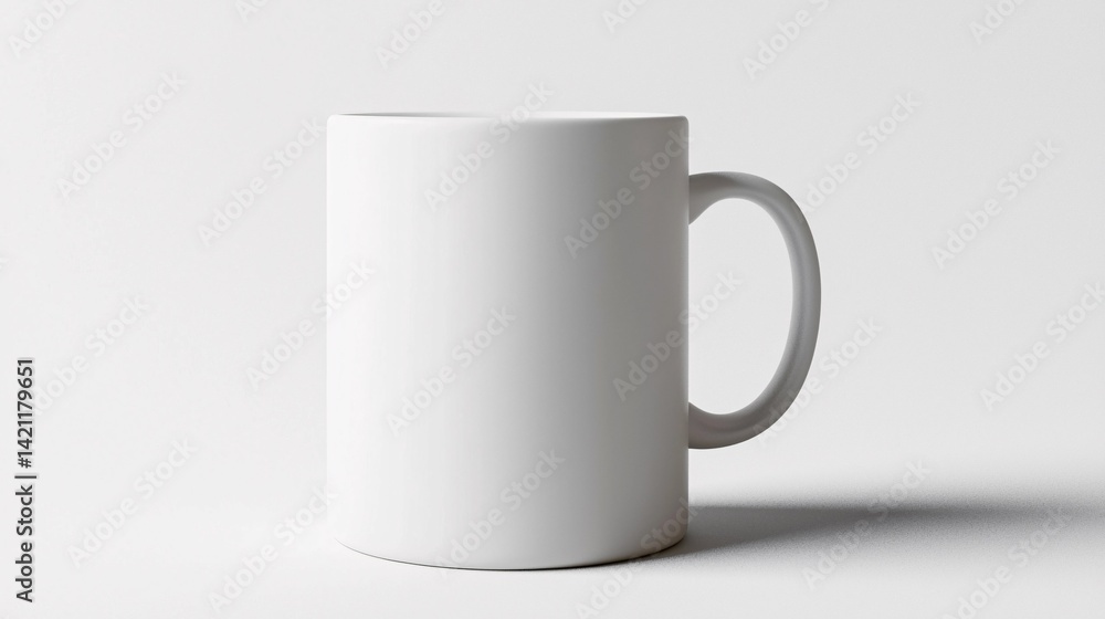A sleek ceramic mug with a smooth matte finish, elegantly presented on a white background, ideal for modern home decor and contemporary dining. A sleek ceramic mug with a smooth matte finish, elegantly presented on a white background, ideal for modern home decor and contemporary dining.