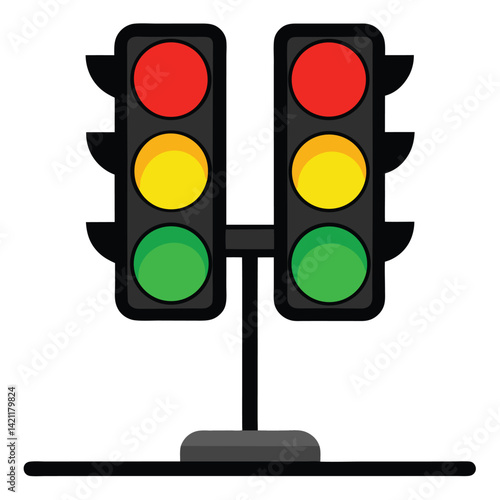traffic light on white background