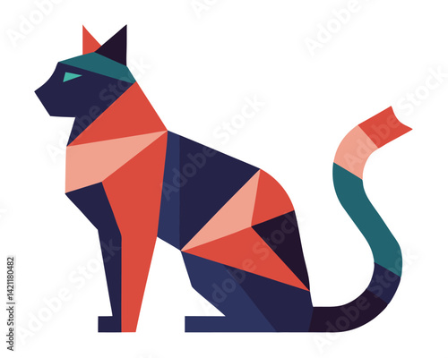 Cat Bundle Silhouette Vector Minimalist Cat Silhouettes Abstract Vector Collection Featuring Clean Lines and Geometric Cat Forms