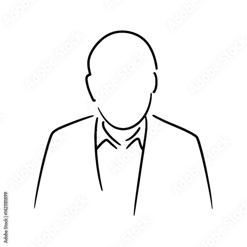 Myself Minimalistic Outline SVG Vector, line art