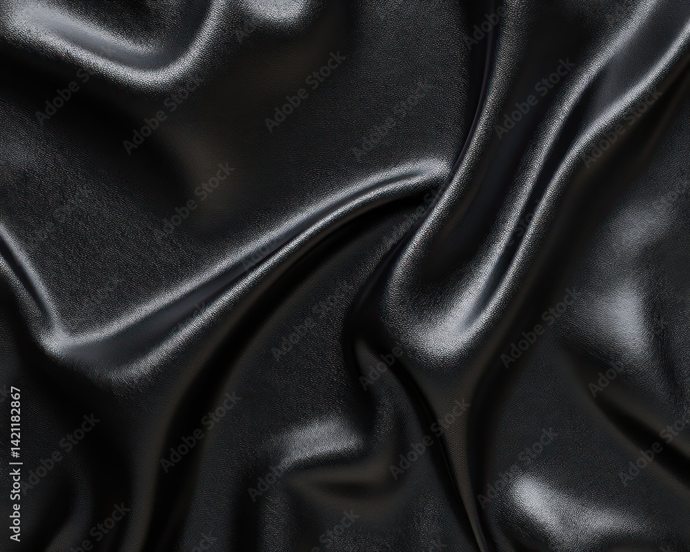 Fototapeta premium Black fabric texture closeup