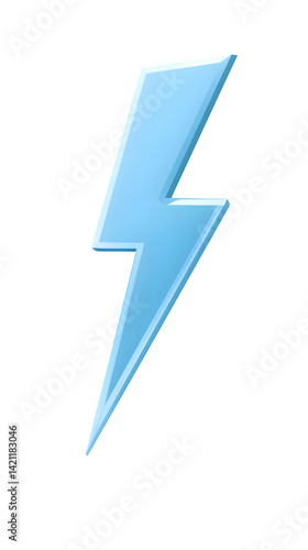 Free Download Blue lightning bolt icon on transparent background - GFXLoad