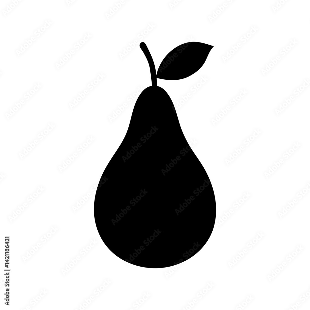 pear vector silhouette illustration