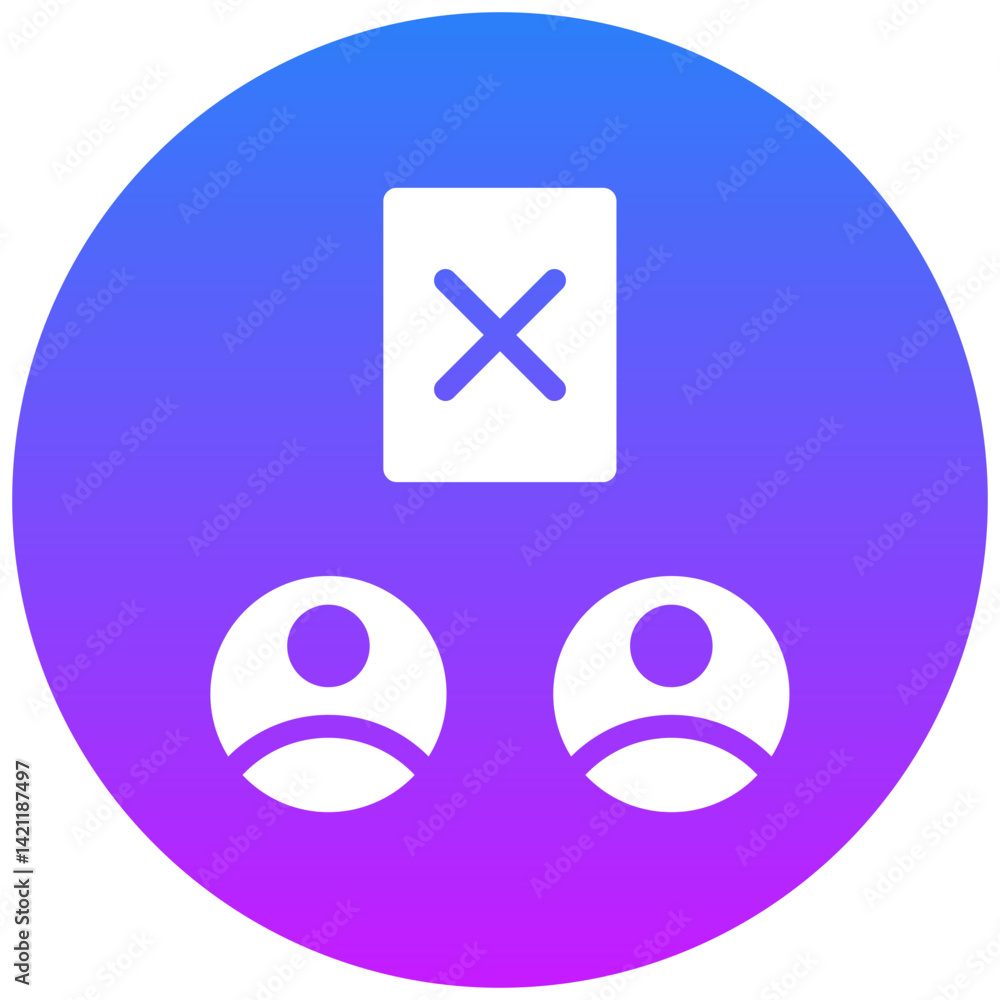 Naklejka premium Disqualified Icon