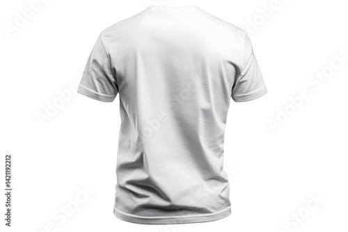 Obraz na płótnie White Blank Back View Tshirt Isolated Against White Background With Soft Fabric w salonie