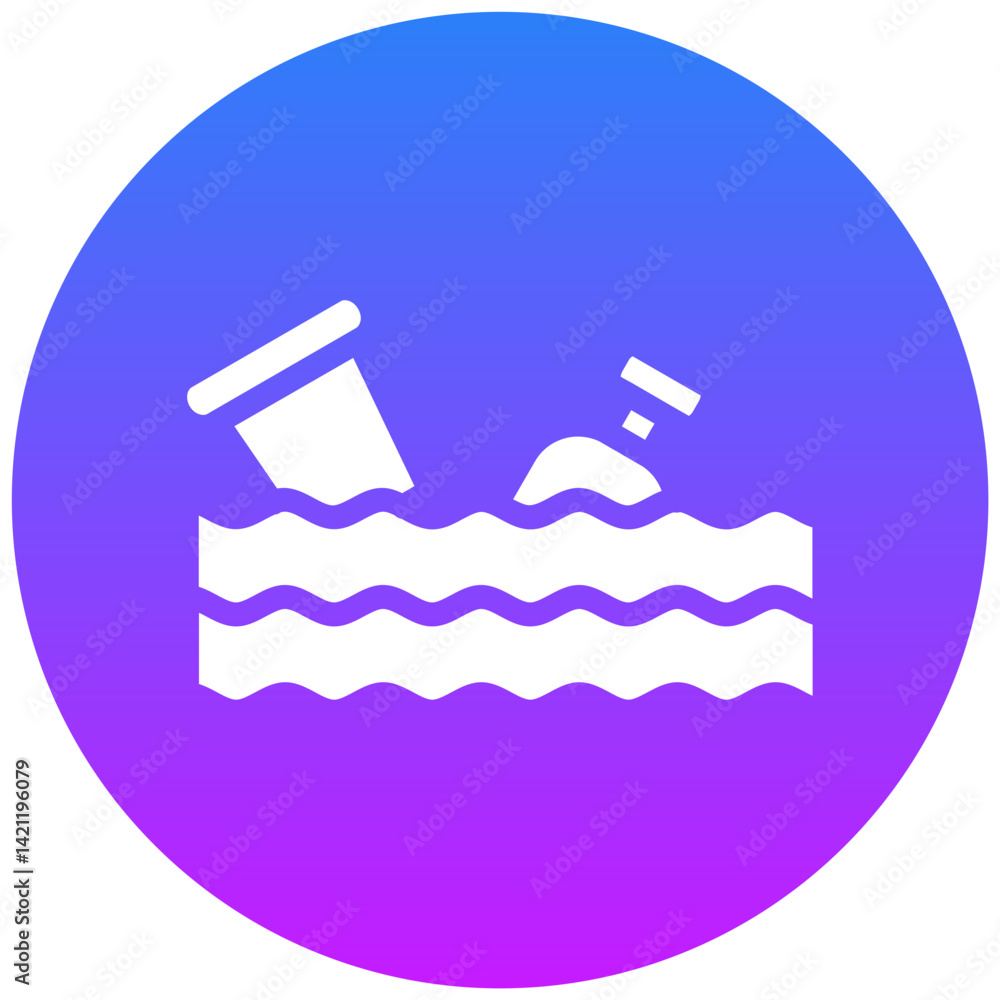 Ocean Waste Icon Ocean Waste Icon