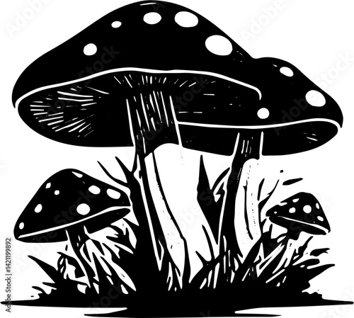 vector illustration of mushroom